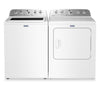 Laveuse à chargement par le haut 5,5 pi³ avec turbine et option Animal Pet Pro et sécheuse à gaz 7,0 pi³ de Maytag - blanches