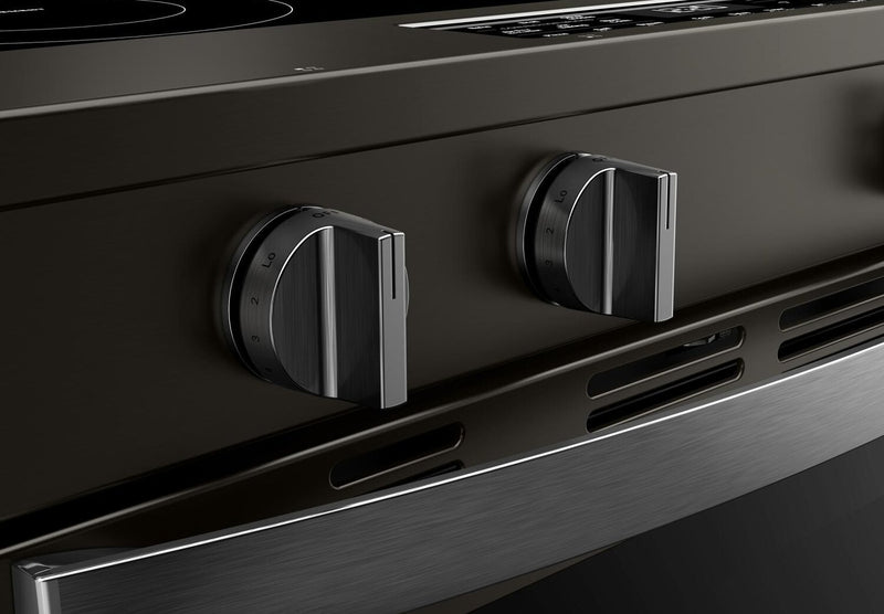 Cuisinière électrique Whirlpool de 5,3 pi³ et de 30 po avec cuisson à air - noire sur acier inoxydable - YWSES5030SV