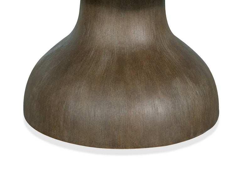 Table à café moderne ronde Eldon de 38 po en bois massif - marsouin