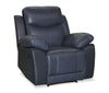 Fauteuil inclinable Corbin de 40,16 po en cuir véritable de qualité supérieure - bleu