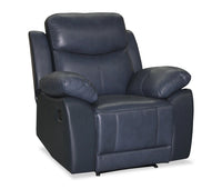  Fauteuil inclinable Corbin de 40,16 po en cuir véritable de qualité supérieure - bleu