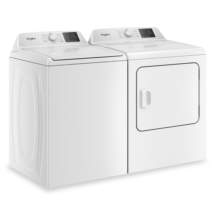 Laveuse à chargement par le haut de 4,5 pi3 avec turbine et sécheuse à gaz de 7,0 pi3 de Whirlpool - blanches