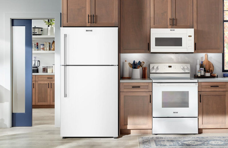 Réfrigérateur Maytag de 19 pi3 et de 30 po à congélateur supérieur avec mode garage - blanc - MRTX5119SW