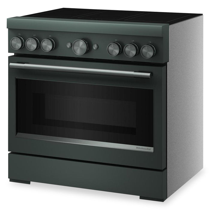 Cuisinière à induction KitchenAid de 5,1 pi3 et de 36 po avec friture à air sans préchauffage - genièvre - KFIS936SJP