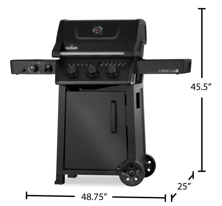 Barbecue à gaz propane 365 de Napoleon de 43 000 BTU avec brûleur latéral infrarouge - FP365DSIBPMK-1