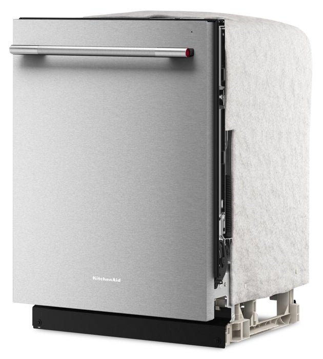 Lave-vaisselle KitchenAid de 24 po et de 44 dBA avec troisième panier 360° Max JetsMC - acier inoxydable PrintShieldMC - KDTS424SPS 