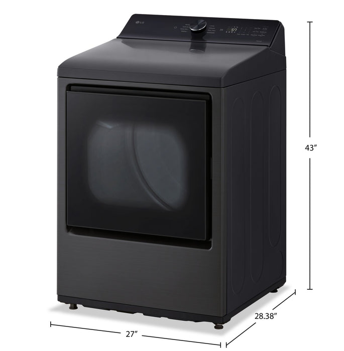 Sécheuse électrique LG de 7,3 pi³ avec détection IA et ThinQMD - noir platine - DLE8200L