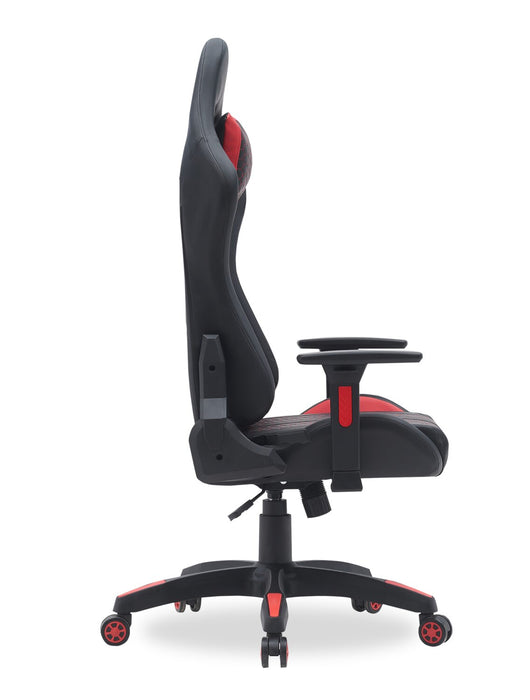 Fauteuil de jeu ergonomique Hawk de 27,5 po - noir et rouge