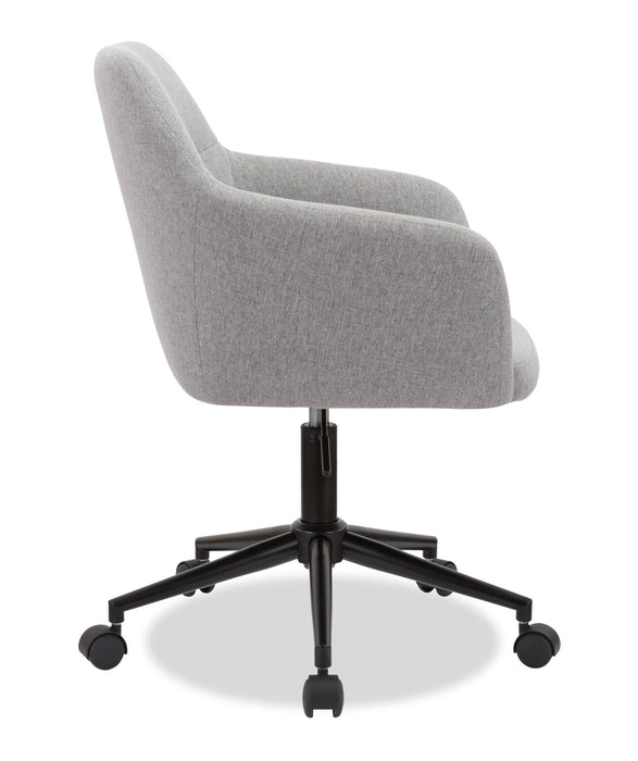 Chaise de bureau pivotante Stevie de 23 po à hauteur réglable - grise 