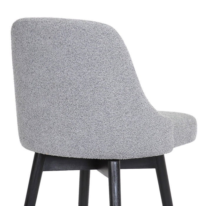 Tabouret Nash de hauteur comptoir en tissu en polyester et en métal - gris