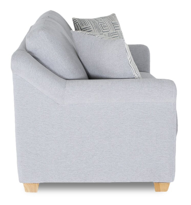 Causeuse contemporaine Finesse de 59 po en tissu de chenille - gris chiné