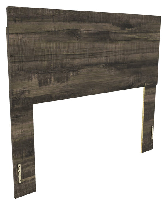 Lit à panneaux Riley avec tête de lit et cadre de lit pour enfants, fabriqué au Canada, gris - format lit double