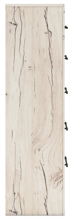 Commode verticale de chambre à coucher Derekson de 31,7 po (L) x 53,9 po (H) à 5 tiroirs - blanc rustique