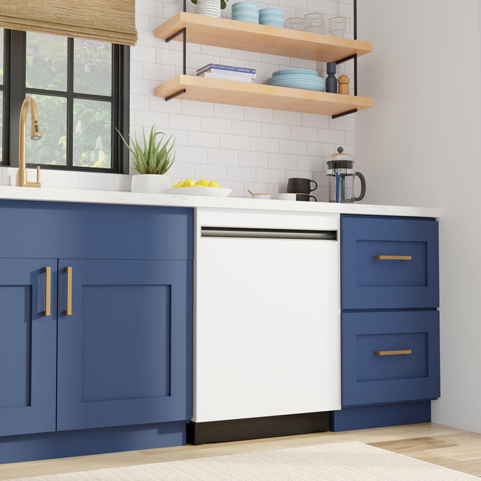 Lave-vaisselle GE de 24 po et de 50 dBA avec commandes sur le dessus et séchage - blanc - GBT500SGVWW