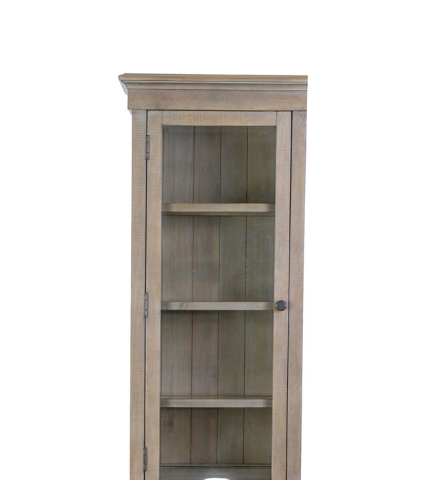 Section latérale rustique Baron de 22 po avec rangement et système de gestion des câbles - gris tourterelle