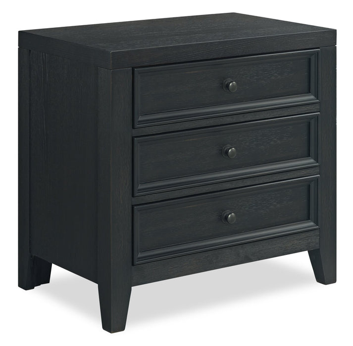 Ensemble de chambre à coucher Casa 6 pièces avec lit, commode, miroir et table de nuit, noir - format très grand lit