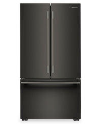  Réfrigérateur KitchenAid de 36 po et de 24 pi3 de profondeur comptoir à portes françaises - minerai noir - KRFC236SBE