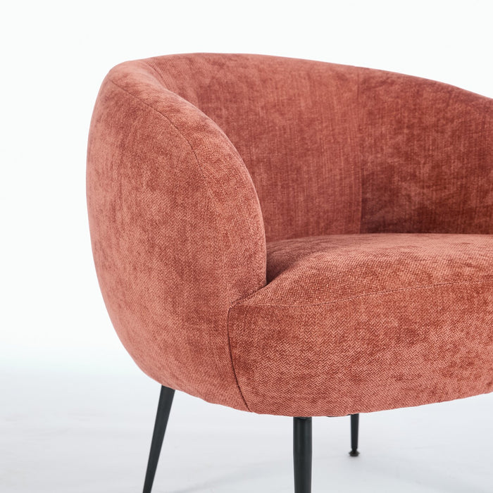 Fauteuil d’appoint Nova de 28,7 po en tissu bouclé - orange