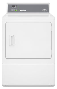 Sécheuse électrique commerciale Huebsch de 7 pi3 à chargement frontal avec compatibilité avec les cartes - blanche - HDENYRGS176CW01