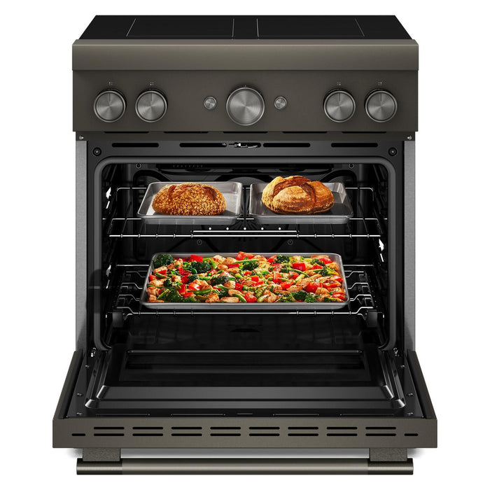 Cuisinière KitchenAid de 4,1 pi3 et de 30 po à convection avec friture à air sans préchauffage - minerai noir - KFIS930SBE