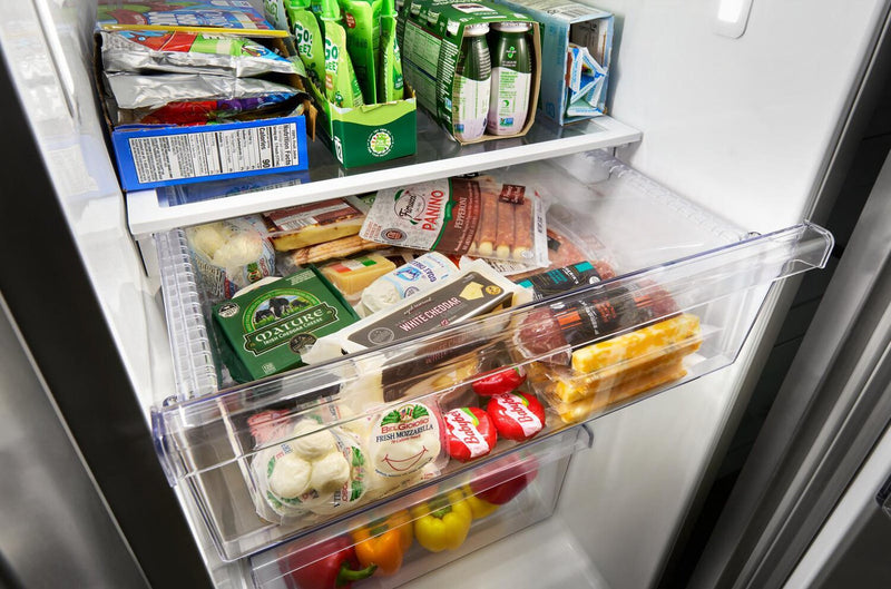 Réfrigérateur Whirlpool de 21 pi³ et de 36 po à compartiments juxtaposés - acier inoxydable noir - WRSC5536RV