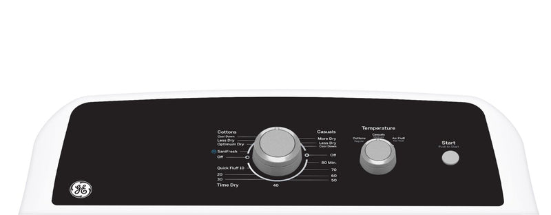 Sécheuse électrique GE de 6,2 pi³ avec cycle SaniFresh - blanche - GTX34EBMRWS