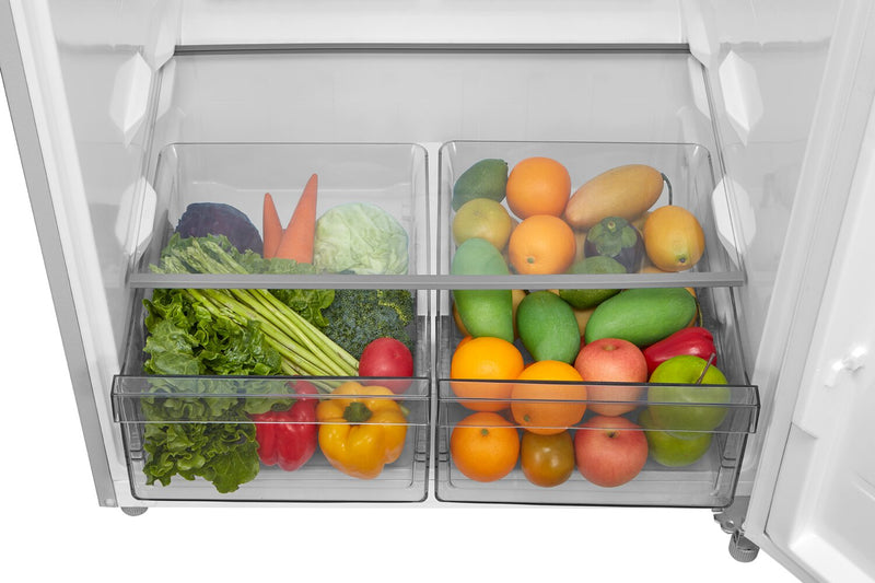 Appareil vertical 2 en 1 Midea de 21 pi3 convertible en réfrigérateur ou congélateur - acier inoxydable - MRU21B6ASL