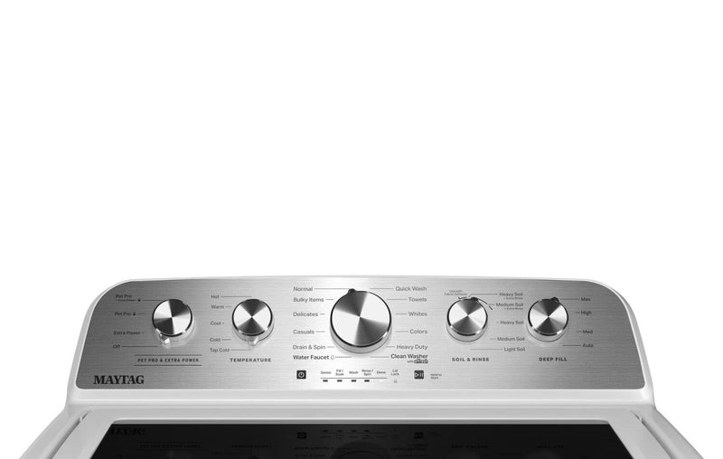 Laveuse Maytag à chargement par le haut de 5,4 pi3 avec agitateur et option Animal Pet Pro - blanche - MTW5605RW