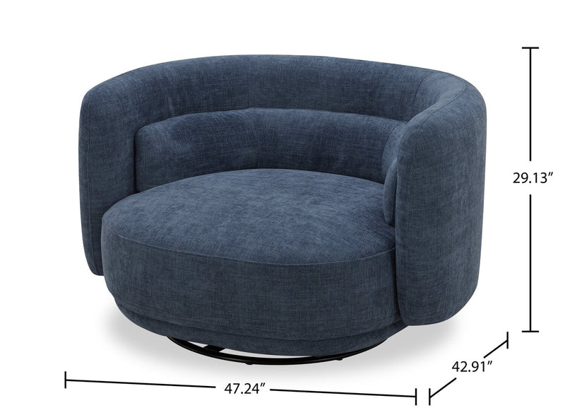 Fauteuil Davvero - bleu marine 