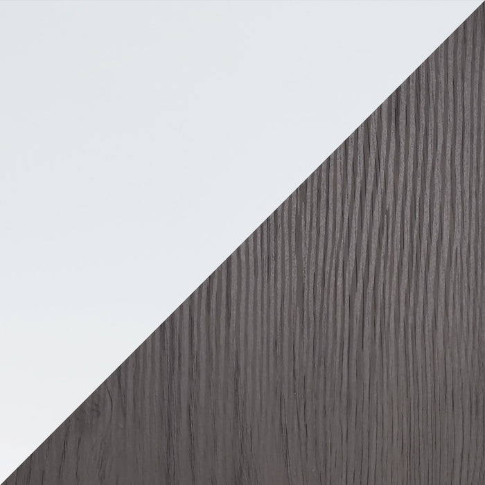 Table de bout moderne Brimley de 21,75 po - blanche et grise