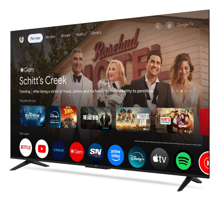 Téléviseur intelligent TCL S45K UHD 4K de 55 po avec Google TVMC