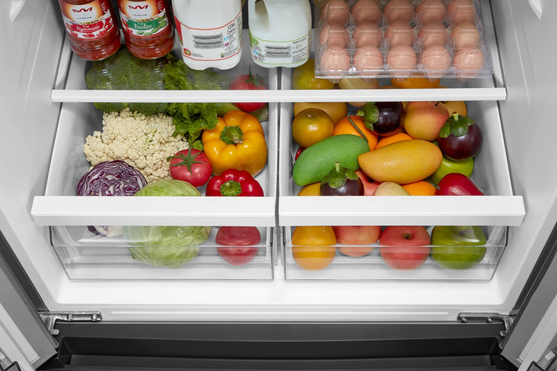 Réfrigérateur Midea de 18,4 pi³ et de 30 po à portes françaises - acier inoxydable - MRF18B4AST