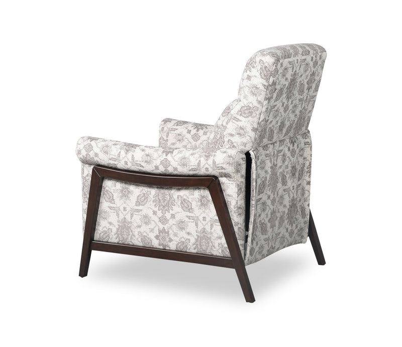 Fauteuil à inclinaison par poussée Mallie de 32 po en tissu de chenille - ardoise multicolore Limbu