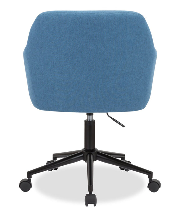 Chaise de bureau pivotante Stevie de 23 po à hauteur réglable - bleue