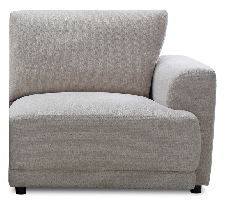 Fauteuil modulaire de droite Voyage en tissu avec coussins de dossier amovibles - beige