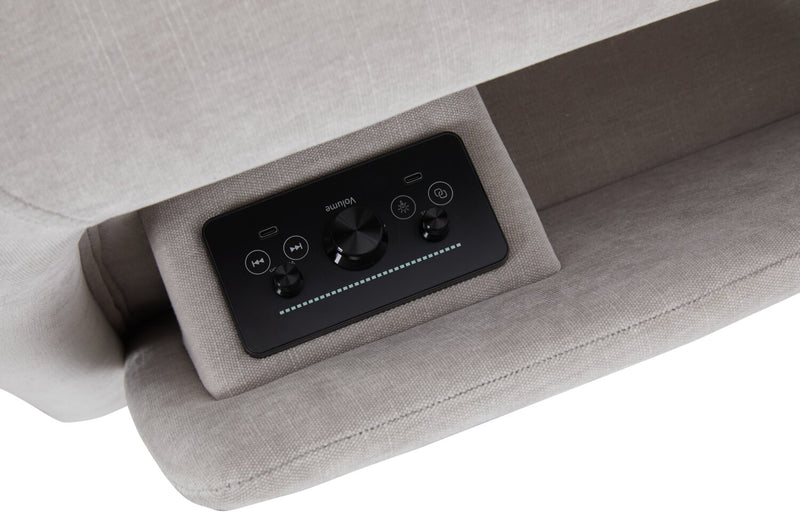 Sofa sectionnel de gauche à inclinaison électrique Legacy de Shaquille O’Neal Home 6 pièces avec confort Shaq-o-pedic - gris 