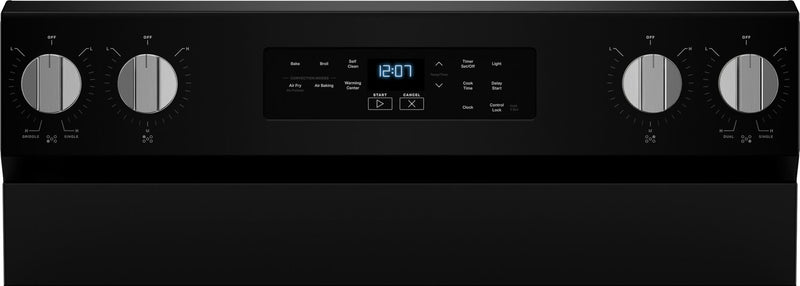 Cuisinière électrique Maytag de 5,3 pi3 et de 30 po avec friture à air sans préchauffage - noire - YMFES6030RB