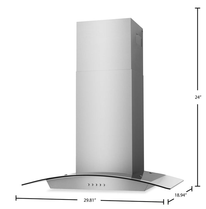 Hotte Frigidaire de 30 po de style auvent en verre - FHWC3070LS