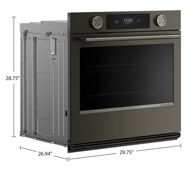 Four mural simple électrique intelligent KitchenAid de 30 po - minerai noir - KOES730SBE