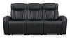 Sofa à inclinaison électrique Titan de Shaquille O’Neal Home de 92 po en cuir véritable avec confort Shaq-o-pedic - noir