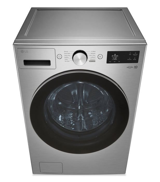 Laveuse à la vapeur intelligente haute efficacité LG à chargement frontal de 5,8 pi3 - acier graphite - WM5800HVA