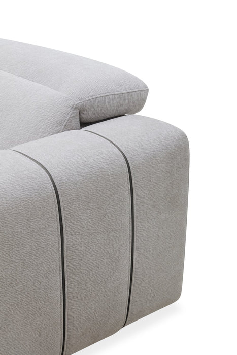 Sofa sectionnel de gauche à inclinaison électrique Presidio 6 pièces - poudre