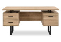  Bureau Winslow de 60 po à 3 tiroirs - brun clair