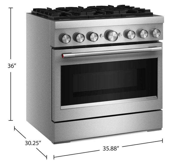 Cuisinière hybride KitchenAid de 5,1 pi3 avec friture à air sans préchauffage - acier inoxydable - KFDS936SSS 