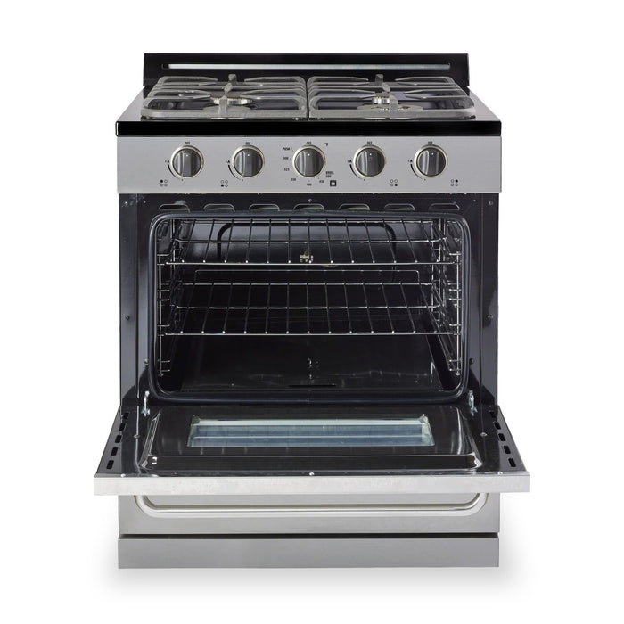 Cuisinière au gaz propane hors réseau classique Unique de 30 po et de 3,9 pi3 avec allumage à pile - UGP-30G OF2 S/S 