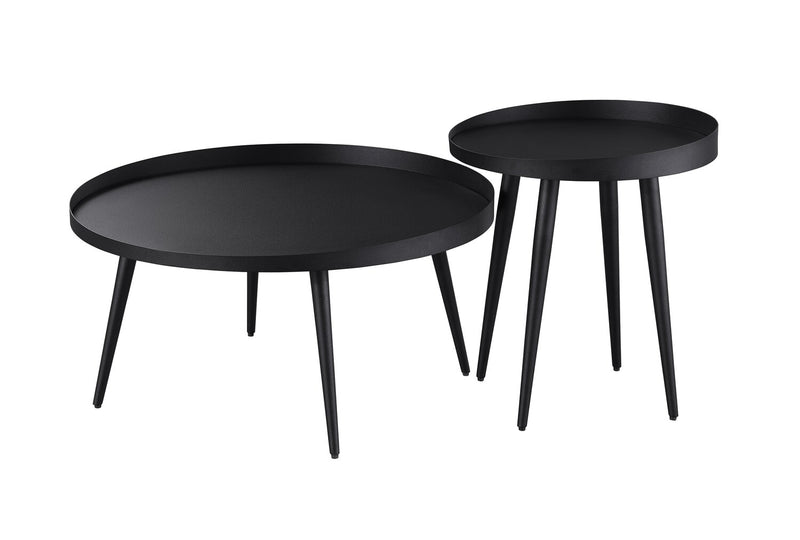  Table de bout moderne Vaughn de 17,7po- noire 