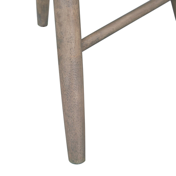 Chaise de salle à manger Remi avec dossier à lattes courbé - brune