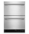 Tiroir réfrigérateur-congélateur double KitchenAid de 5,7 pi³ et de 24 po sous le comptoir - acier inoxydable - KUCT524SSB