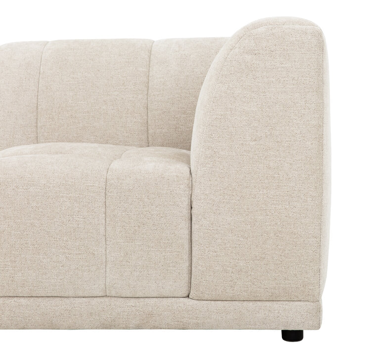 Sofa sectionnel modulaire Oaklyn Kort & Co. 5 pièces en tissu avec coussins de siège capitonnés - beige