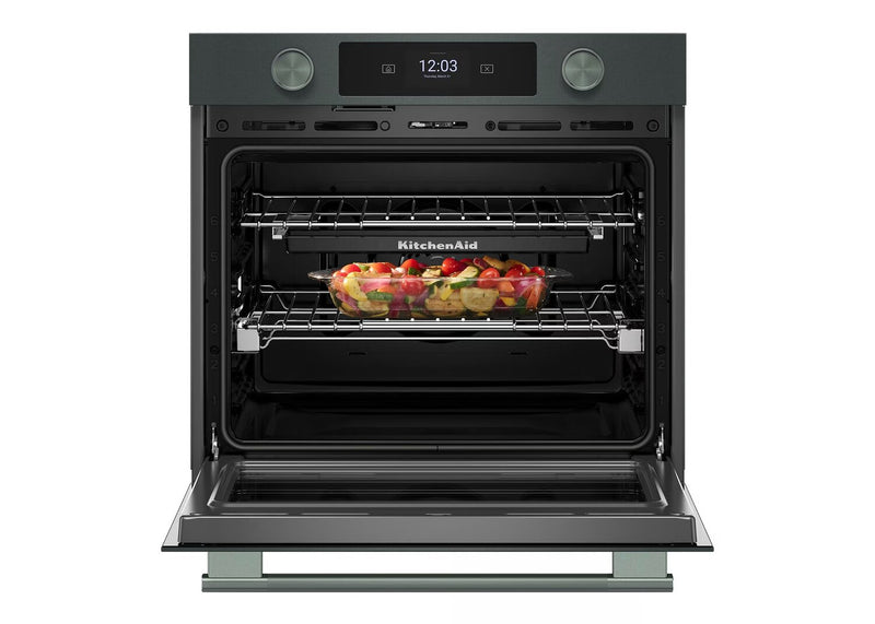 Four mural combiné intelligent électrique KitchenAid de 30 po avec caméra de cuisson - Genièvre - KOES930SJP